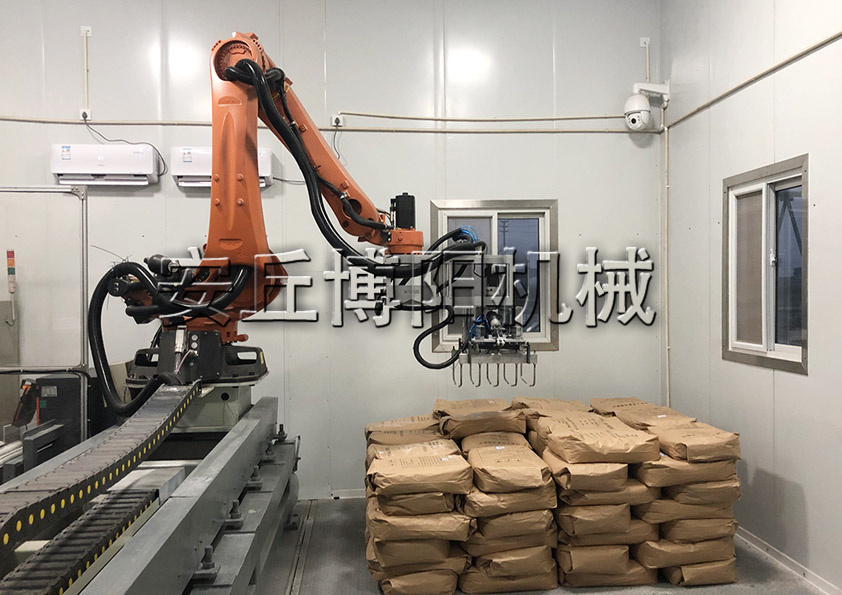 拆垛機械手+齒刀破包器+廢袋收集裝置