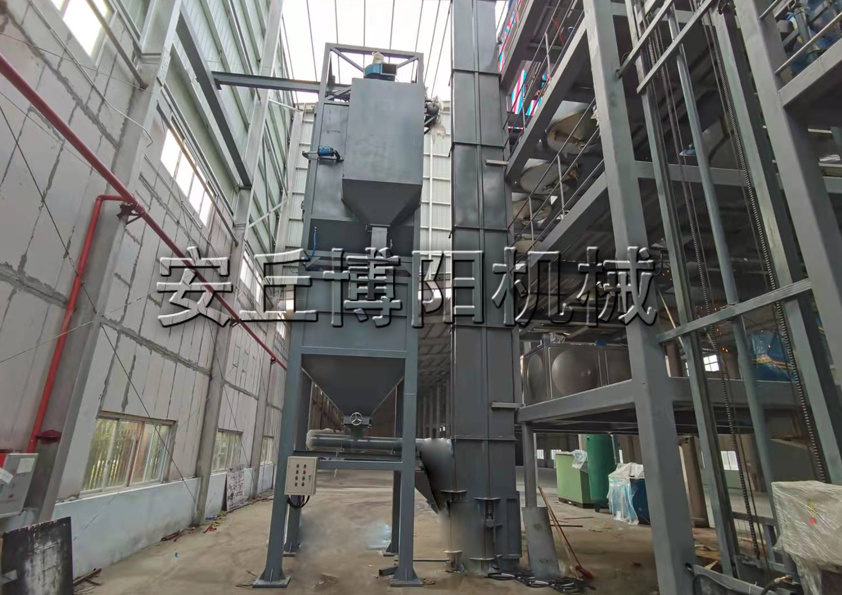 噸袋破袋機+斗式提升機